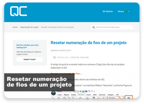 Base de Conhecimento: Resetar a numeração dos fios Base de Conhecimento: Resetar a numeração dos fios