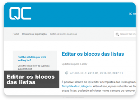 Como editar os blocos das listas Como editar os blocos das listas